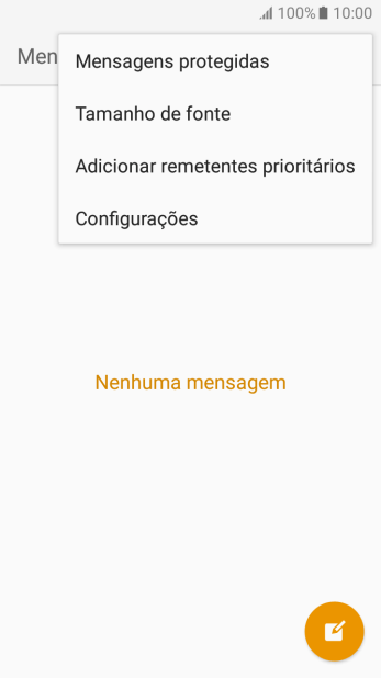 Pressione Configurações. Pressione Configurações.