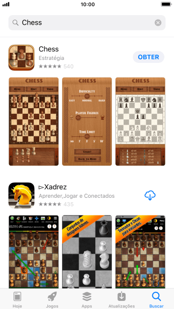 Pressione o app desejado. Pressione o app desejado.