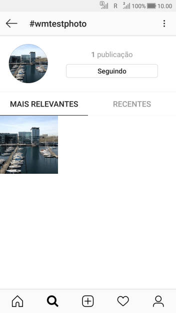 Pressione o ícone de novo post. Pressione o ícone de novo post.