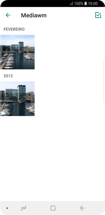Pressione a foto ou o vídeo desejado. Pressione a foto ou o vídeo desejado.