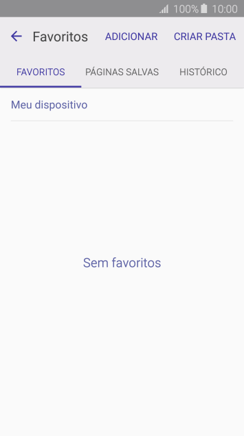 Pressione o ícone de adicionar favoritos. Pressione o ícone de adicionar favoritos.