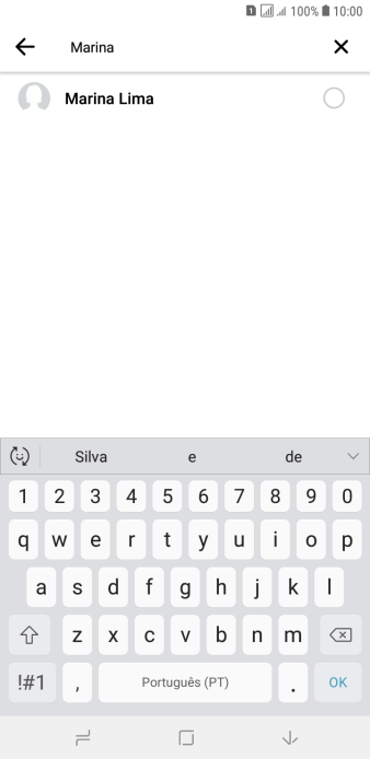 Pressione o contato desejado. Pressione o contato desejado.