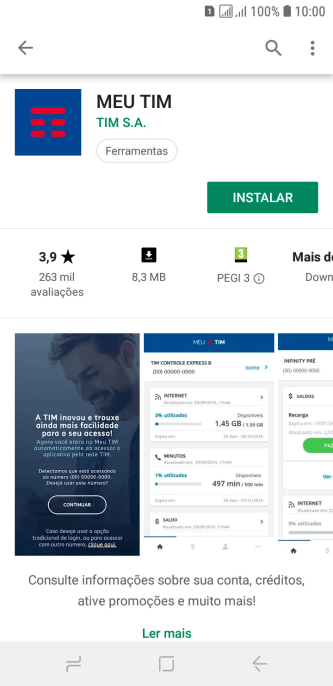 Pressione INSTALAR, e siga as indicações da tela para instalar o app. Pressione INSTALAR, e siga as indicações da tela para instalar o app.