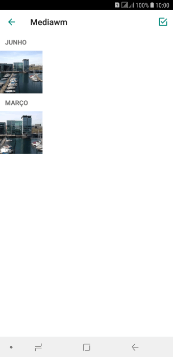 Pressione a foto ou o vídeo desejado. Pressione a foto ou o vídeo desejado.