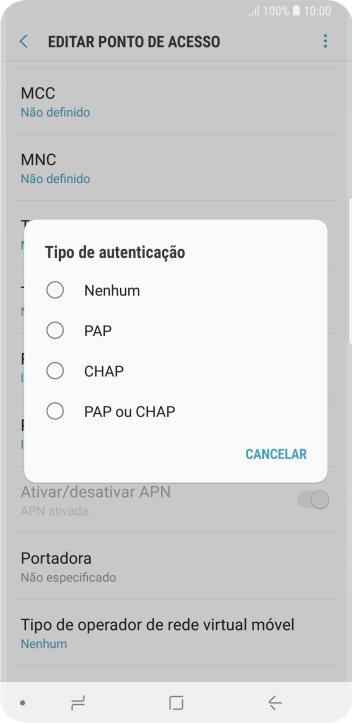 Pressione PAP ou CHAP. Pressione PAP ou CHAP.
