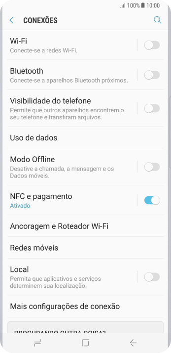 Pressione Redes móveis. Pressione Redes móveis.