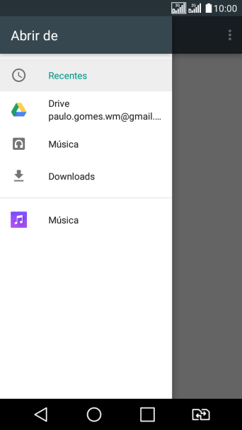 Pressione Música, e navegue até a pasta desejada. Pressione Música, e navegue até a pasta desejada.