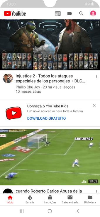 Pressione o ícone de fazer upload. Pressione o ícone de fazer upload.