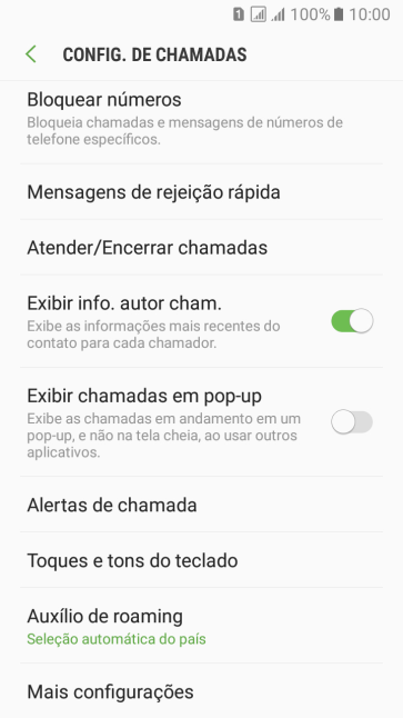 Pressione Mais configurações. Pressione Mais configurações.