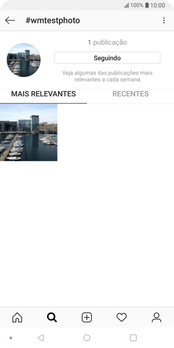 Pressione o ícone de novo post. Pressione o ícone de novo post.