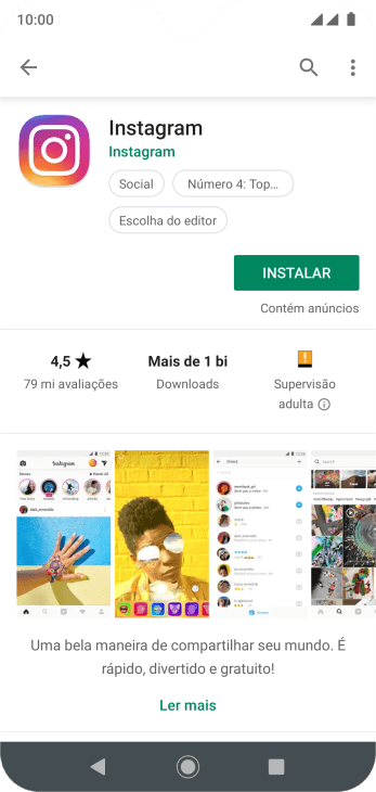 Pressione INSTALAR, e siga as indicações da tela para instalar o app. Pressione INSTALAR, e siga as indicações da tela para instalar o app.