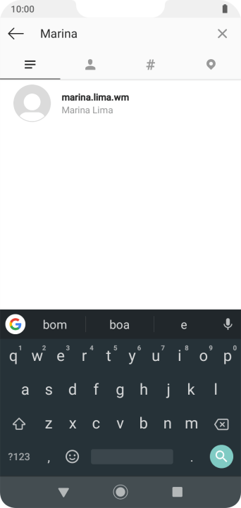 Pressione o usuário desejado. Pressione o usuário desejado.