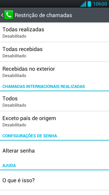 Pressione o tipo de bloqueio desejado. Pressione o tipo de bloqueio desejado.