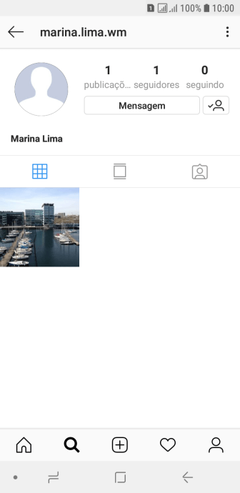 Pressione o ícone de busca. Pressione o ícone de busca.