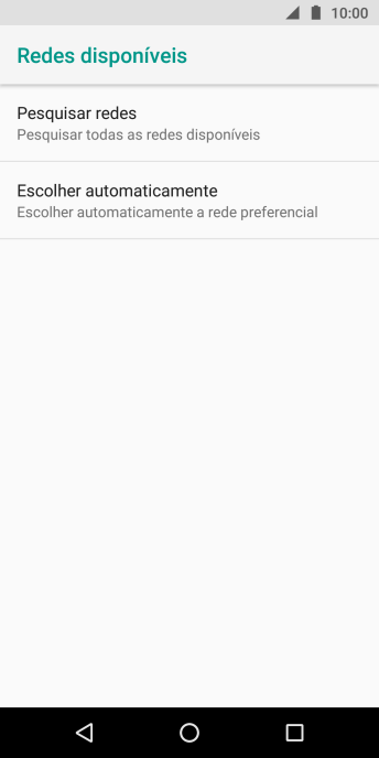 Se você quiser selecionar a rede automaticamente, deve pressionar Escolher automaticamente. Se você quiser selecionar a rede automaticamente, deve pressionar Escolher automaticamente.