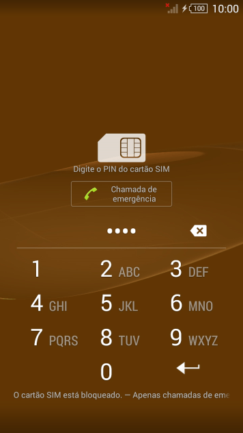 Caso seja solicitado, você deve inserir o código PIN, e pressionar a tecla Enter. O código PIN padrão é 1010. Caso seja solicitado, você deve inserir o código PIN, e pressionar a tecla Enter. O código PIN padrão é 1010.