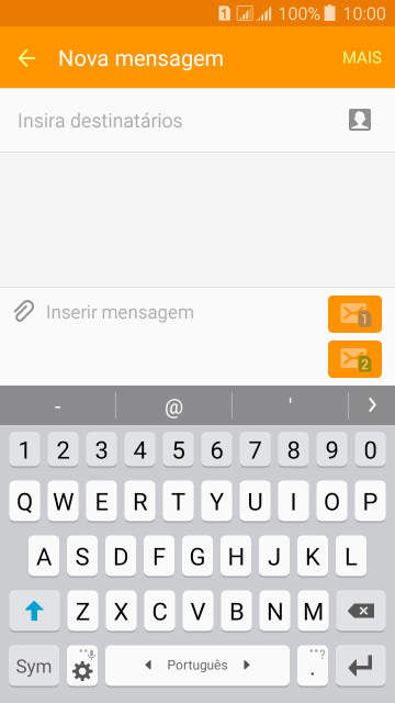 Abra uma nota, mensagem ou e-mail, para que o teclado fique visível na tela, e o celular pronto para a digitação. Abra uma nota, mensagem ou e-mail, para que o teclado fique visível na tela, e o celular pronto para a digitação.