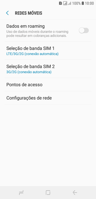 Pressione Configurações de rede. Pressione Configurações de rede.