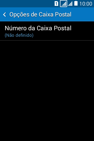 Pressione Número da Caixa Postal. Pressione Número da Caixa Postal.