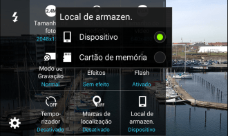 Pressione Dispositivo para salvar os vídeos na memória do celular. Pressione Dispositivo para salvar os vídeos na memória do celular.