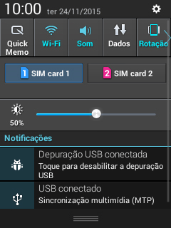 Pressione o ícone de configurações. Pressione o ícone de configurações.