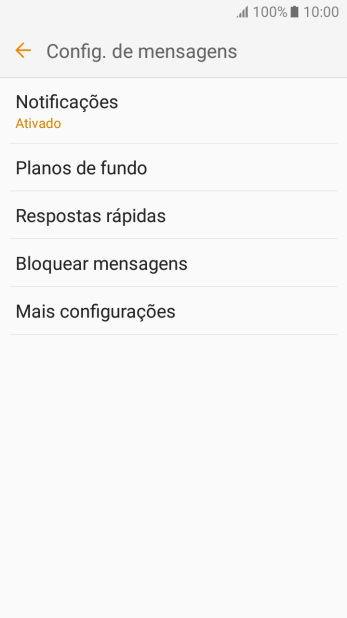 Pressione Mais configurações. Pressione Mais configurações.