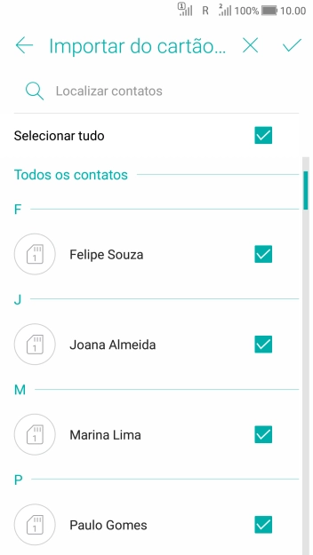 Pressione o ícone de aprovar. Pressione o ícone de aprovar.