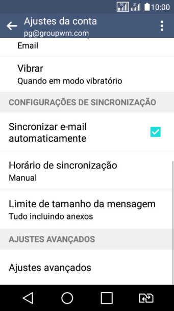 Pressione Horário de sincronização. Pressione Horário de sincronização.