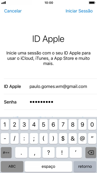 Pressione Iniciar Sessão. Pressione Iniciar Sessão.