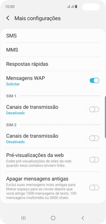 Pressione SMS. Pressione SMS.
