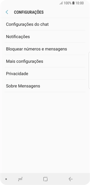 Pressione Mais configurações. Pressione Mais configurações.