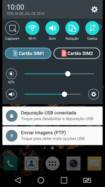 Pressione o ícone de configurações. Pressione o ícone de configurações.