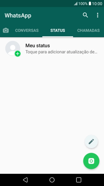 Pressione Meu status. Pressione Meu status.