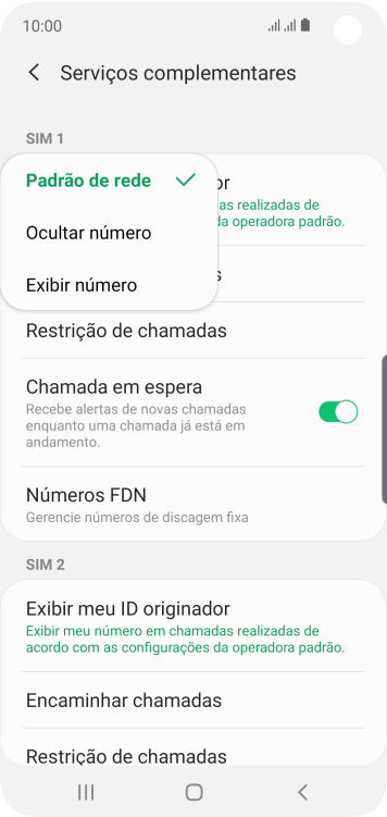 Pressione Exibir número para ativar a identificação do seu número. Pressione Exibir número para ativar a identificação do seu número.