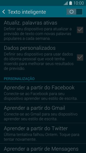 Pressione o indicador ao lado de Pressione o indicador ao lado de