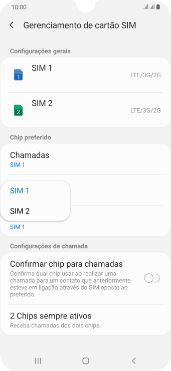 Pressione o chip desejado. Pressione o chip desejado.