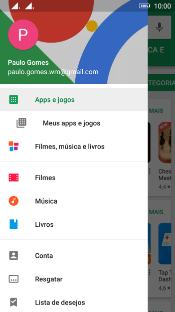Pressione Meus apps e jogos. Pressione Meus apps e jogos.