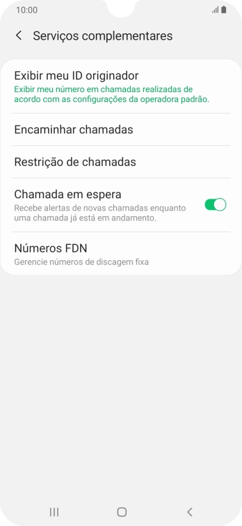 Pressione Exibir meu ID originador. Pressione Exibir meu ID originador.
