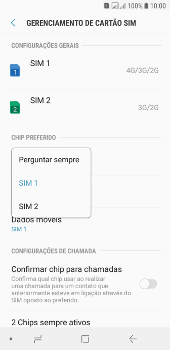 Pressione o chip desejado. Pressione o chip desejado.