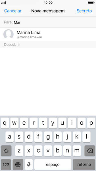 Pressione o contato desejado. Pressione o contato desejado.