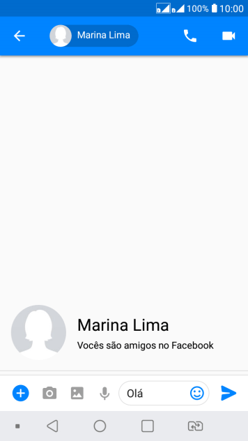 Escreva a mensagem desejada, e pressione o ícone de enviar. Escreva a mensagem desejada, e pressione o ícone de enviar.
