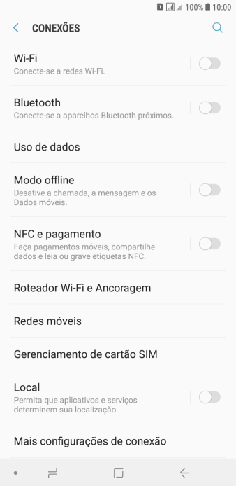 Pressione Redes móveis. Pressione Redes móveis.
