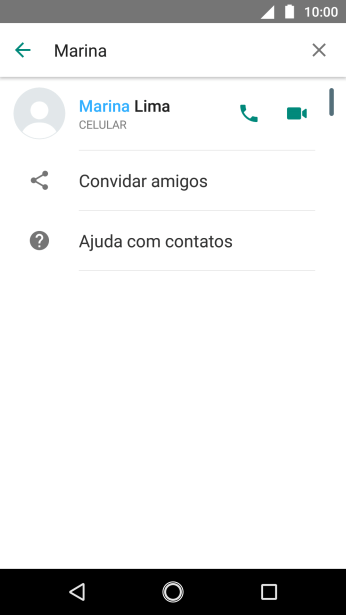 Pressione o ícone de chamada de voz ao lado do contato desejado para realizar uma chamada de voz para seu contato. Pressione o ícone de chamada de voz ao lado do contato desejado para realizar uma chamada de voz para seu contato.