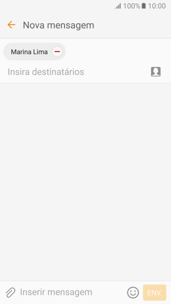 Pressioneo campo de escrever, e digite o texto da sua MMS. Pressioneo campo de escrever, e digite o texto da sua MMS.