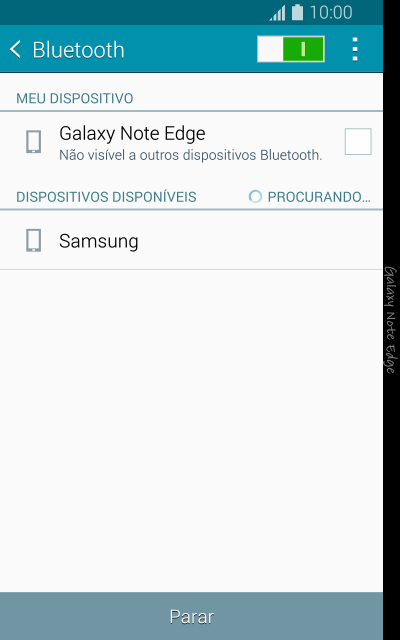Pressione o dispositivo Bluetooth desejado, e siga as instruções da tela para conectar o dispositivo ao seu celular. Pressione o dispositivo Bluetooth desejado, e siga as instruções da tela para conectar o dispositivo ao seu celular.