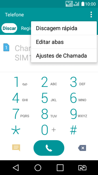 Pressione Ajustes de Chamada. Pressione Ajustes de Chamada.