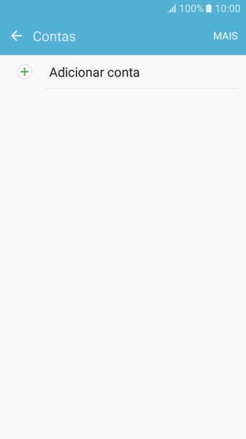Pressione Adicionar conta. Pressione Adicionar conta.