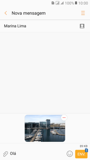 Pressione ENV., quando você terminar de digitar sua MMS. Pressione ENV., quando você terminar de digitar sua MMS.