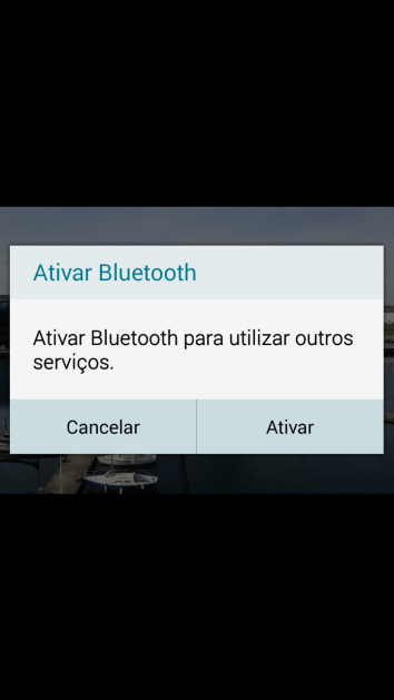 Se o Bluetooth estiver desativado, você deve pressionar Ativar para ativá-lo. Se o Bluetooth estiver desativado, você deve pressionar Ativar para ativá-lo.
