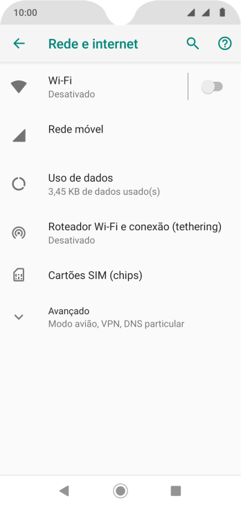Pressione Uso de dados. Pressione Uso de dados.